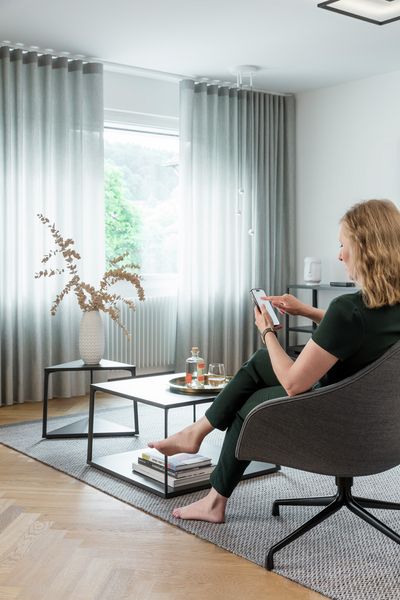 Curtain Systems, SG Control N, Colorama 2 Multicolour, ISP Showroom, Ostermundigen, Switzerland, Move Smart Home Hub