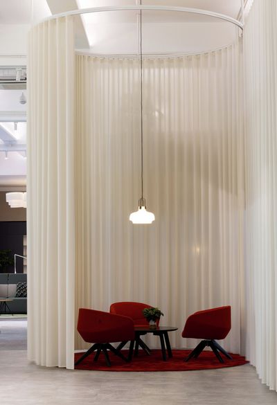 Curtain Systems, SG 5600, Colorama Acoustic Multicolour, UFOU Showroom, Shanghai, China